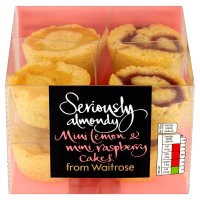 Waitrose Seriously mini lemon & mini raspberry cakes - Waitrose