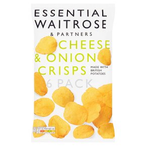 essential Waitrose cheese & onion crisps