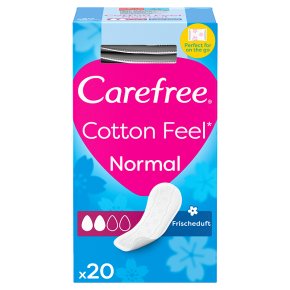Carefree cotton fresh breathable pantyliners