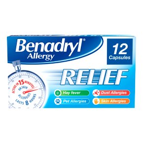 Benadryl Allergy Relief Acrivastine