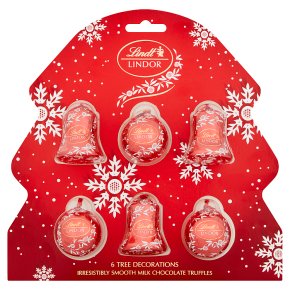 Lindt Lindor 6 chocolate truffle tree decorations