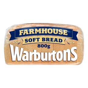 Warburtons soft white sliced farmhouse bread
