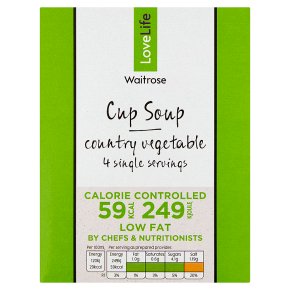 Waitrose LoveLife Calorie Controlled country vegetable soup in a cup