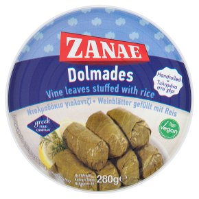 Zanae vine leaves stuffed with rice