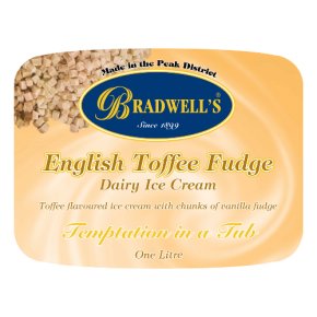 Bradwell's English toffee fudge dairy ice cream