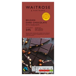 Waitrose Belgian plain whole nut chocolate