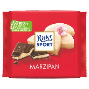 Ritter Sport plain chocolate marzipan filling