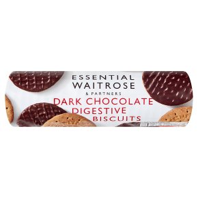 essential Waitrose plain chocolate digestive biscuits