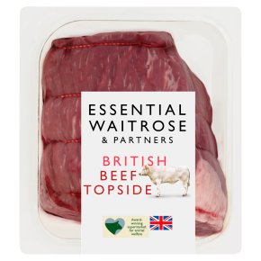 essential Waitrose British beef topside small