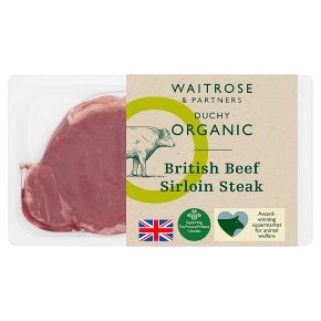 Waitrose Duchy Organic British beef sirloin steak