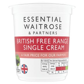 essential Waitrose single cream