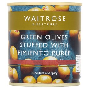 Waitrose green olives with pimiento