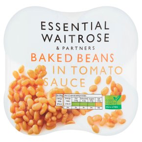 essential Waitrose baked beans in tomato sauce, 4 pack
