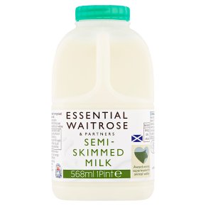 Waitrose semi skimmed Scottish milk