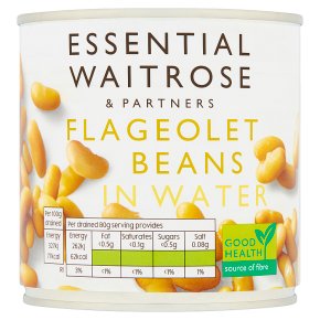 essential Waitrose canned flageolet beans in water