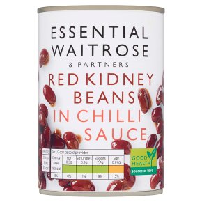 essential Waitrose canned red kidney beans in chilli sauce