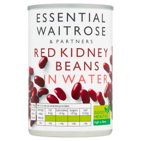 essential Waitrose canned red kidney beans in water