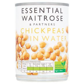 essential Waitrose canned chick peas in water