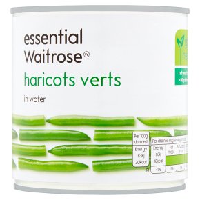 essential Waitrose canned haricots verts in water