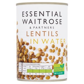 essential Waitrose canned lentils in water