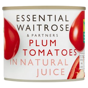 essential Waitrose tinned plum tomatoes in natural juice
