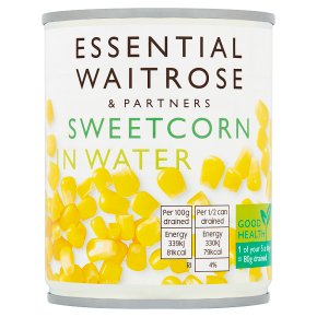 essential Waitrose canned sweetcorn crisp & naturally sweet
