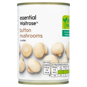 essential Waitrose canned button mushrooms