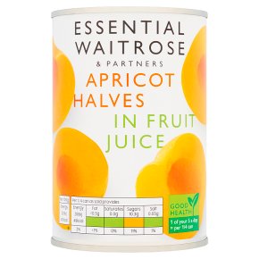 essential Waitrose Apricot Halves in Fruit Juice
