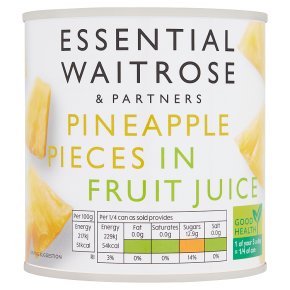 Essential Waitrose Pineapple Pieces (in fruit juice)