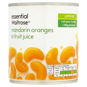 Essential Waitrose Mandarin Oranges (in fruit juice)