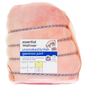 essential Waitrose unsmoked British gammon joint