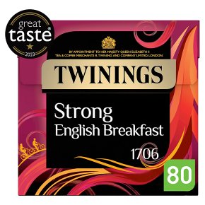 Twinings 1706 strong breakfast tea 80 tea bags