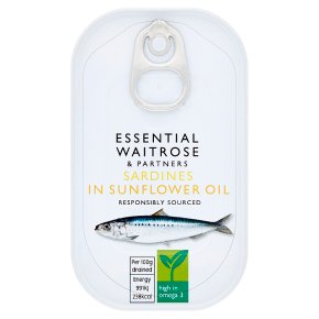 essential Waitrose Sardines in Sunflower Oil