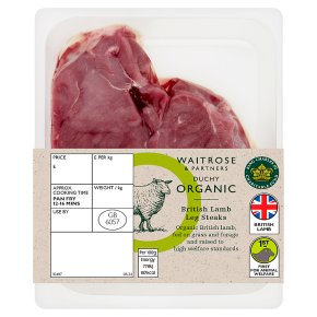 Waitrose Duchy Organic Welsh Lamb Leg Steaks