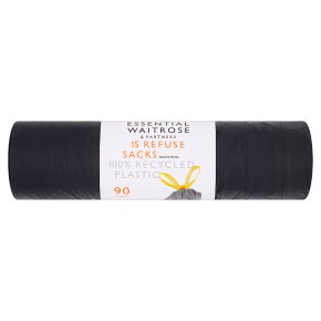 essential Waitrose refuse sacks with drawstring