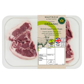 Waitrose Duchy Organic British Lamb loin chops