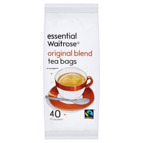 Essential Waitrose Original Blend Tea - 40 Round Bags