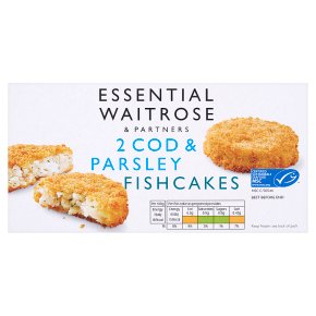 essential Waitrose MSC cod & parsley fish cakes