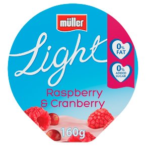 Müllerlight raspberry & cranberry yogurt