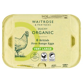 Waitrose Duchy Organic 6 very large British free range eggs