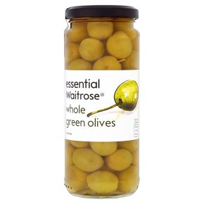 Waitrose, whole green olives in brine