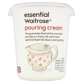 essential Waitrose reduced fat pouring cream