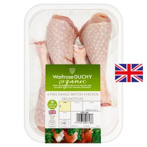 Waitrose Duchy Organic Free Range British chicken drumsticks