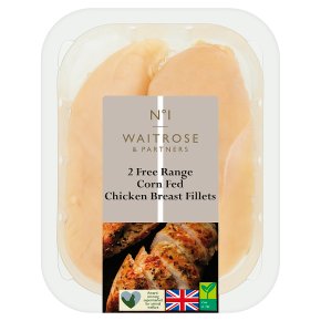 Waitrose 1 Free Range 2 chicken breast fillets