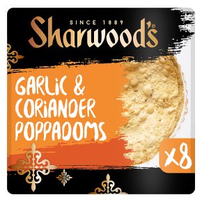 Sharwood's garlic & coriander poppadoms