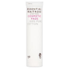 essential Waitrose cosmetic pads, pack of 100