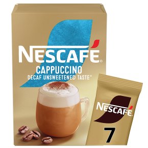 NESCAFÉ GOLD Cappuccino Decaf Unsweetened Taste Coffee, 8 sachets