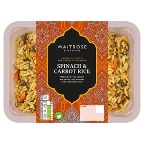 Waitrose spinach & carrot pilau rice