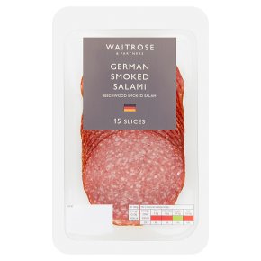 Waitrose German smoked salami, 18 slices