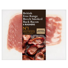 Waitrose 1 beech free range air dried beech smoked back bacon